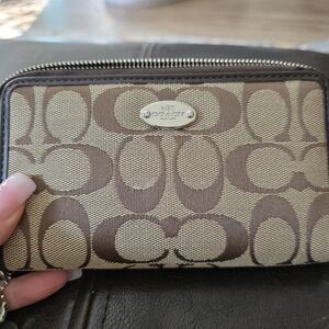 Coach Brown and Tan Wallet
